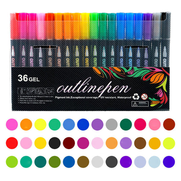 🎨Dreamy Sparkle Dual-Line Contour Pen