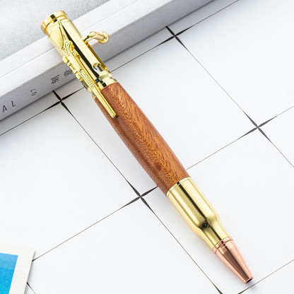 🖊 Bolt Action Wooden Bullet Pen | Crafted From Real Wood & Bullet Casing(📦Buy 2 Free Shipping)