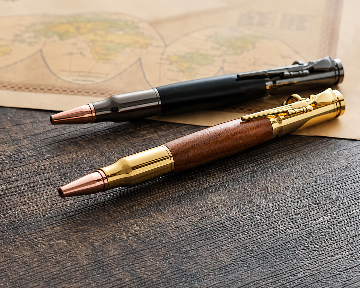🖊 Bolt Action Wooden Bullet Pen | Crafted From Real Wood & Bullet Casing(📦Buy 2 Free Shipping)