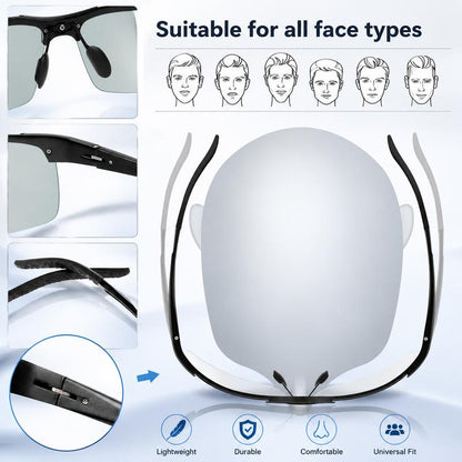 🔥LAST DAY SALE ONLY Ultra-Thin Lightweight Lenses for Cycling, Driving & Fishing ☀️ Glare-Free Outdoor Eyewear🕶️