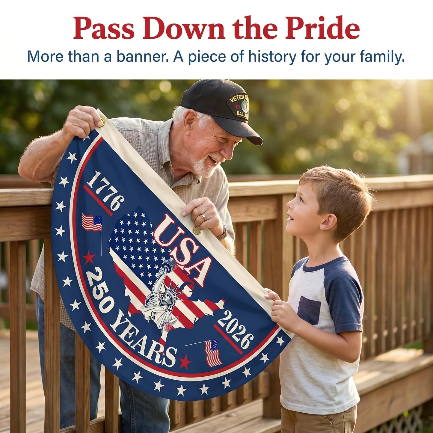 100% Veteran Owned / Handcrafted in USA-250th Anniversary Banners