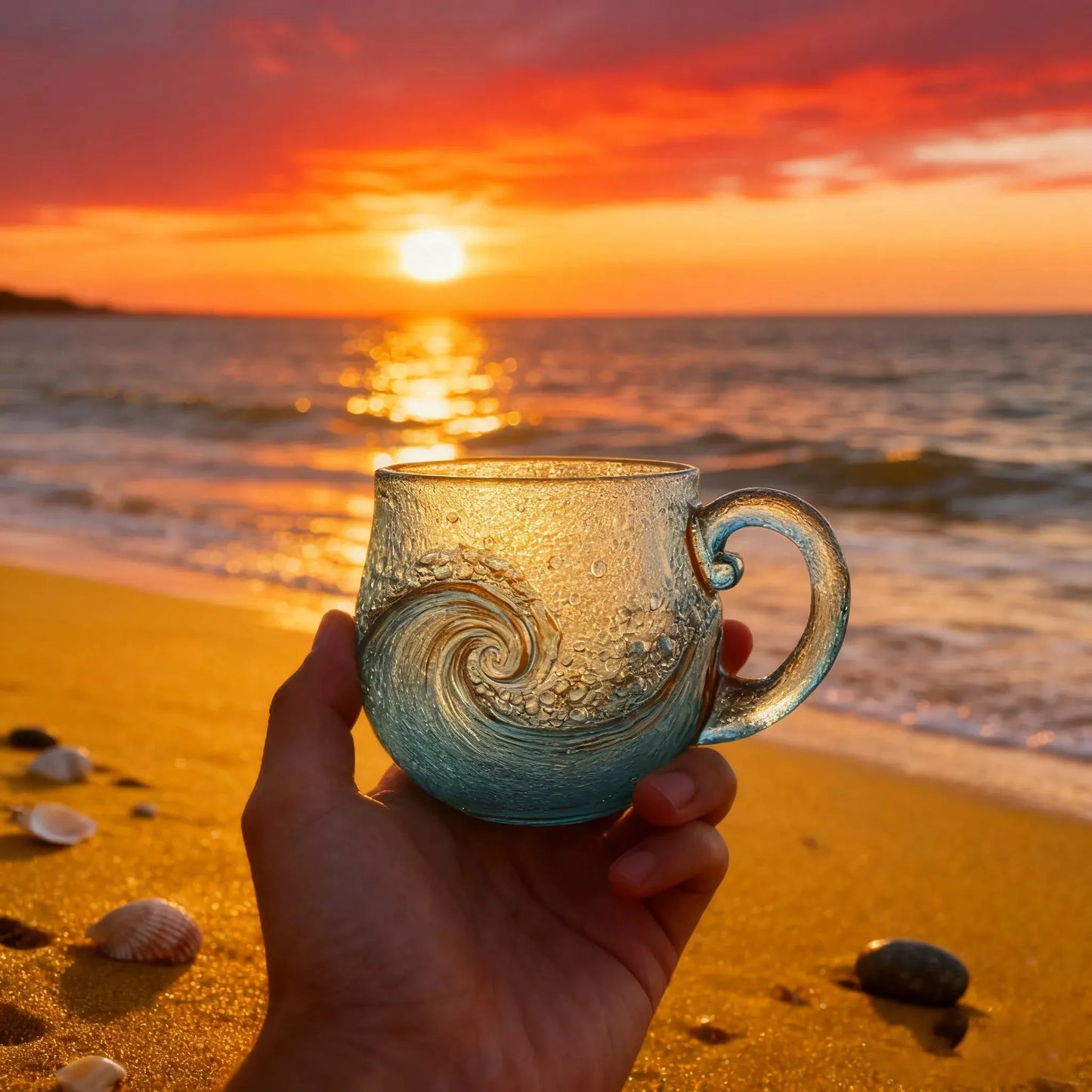 🌅Sea Glass Sunset Mug