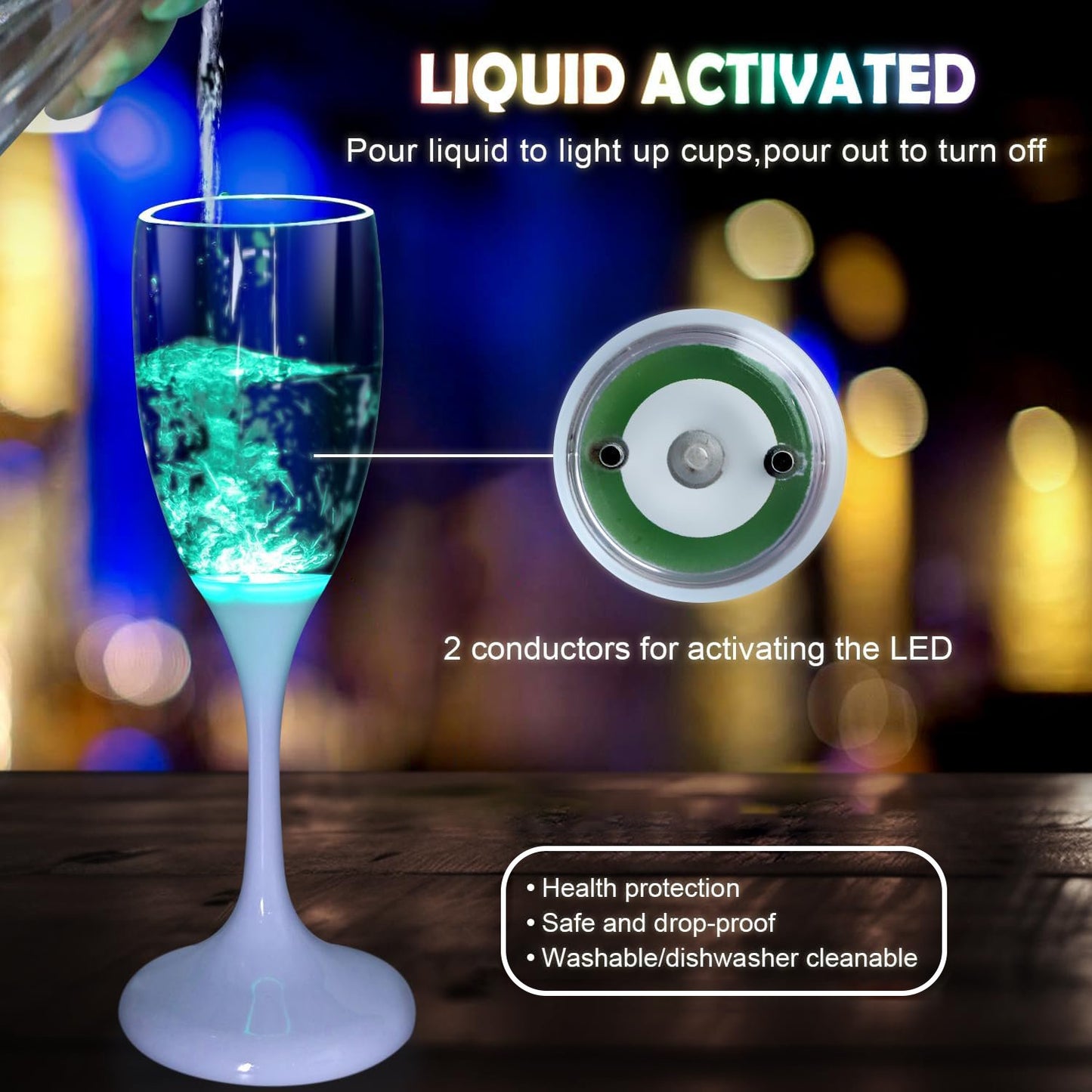 🎅Last Day Promotion!LED Light Up Cups Wine Champagne Glass-Limited Stock
