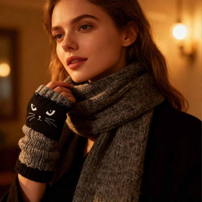 💥Buy 2 Get 1 Free — Cute Women’s Knitted Cat Gloves🐱