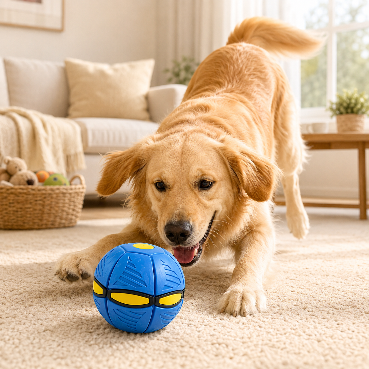 2-in-1 Doggy Disc Ball – Interactive Frisbee & Chase Ball Toy🐾