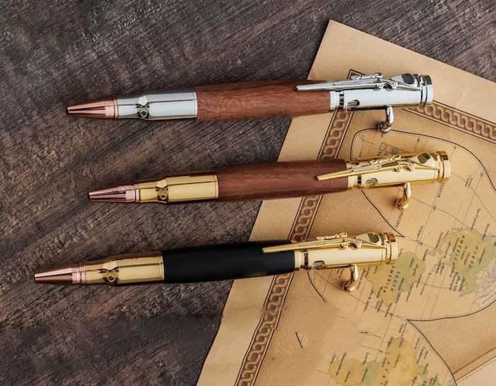 🖊 Bolt Action Wooden Bullet Pen | Crafted From Real Wood & Bullet Casing(📦Buy 2 Free Shipping)
