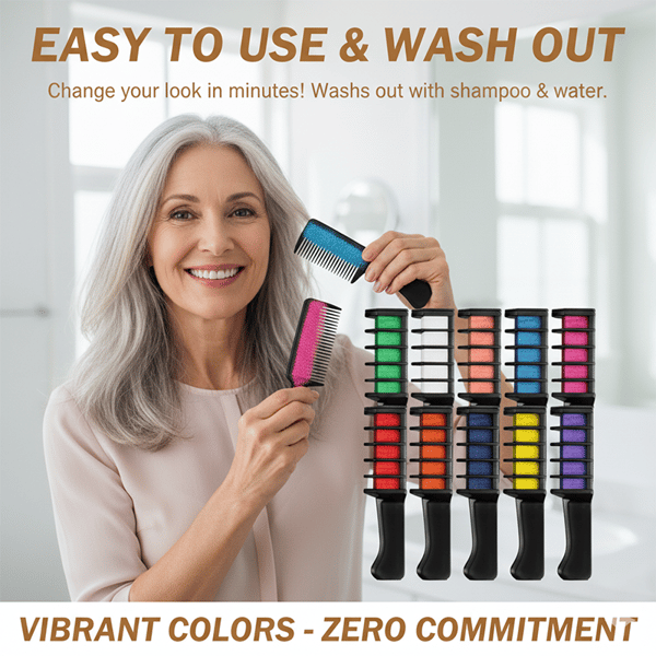 🎁Last Day Sale 49% OFF🔥-✨Festive Fun Hair Chalk Combs