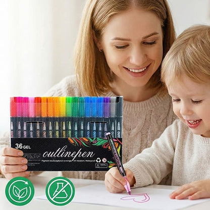 🎨Dreamy Sparkle Dual-Line Contour Pen