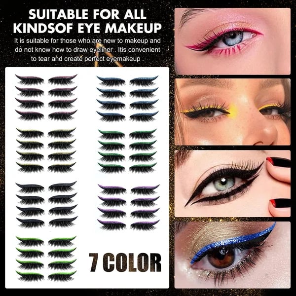 Buy 1 Get 1 Free(2 pcs)🔥2026 New Reusable Eyeliner And Eyelash Stickers