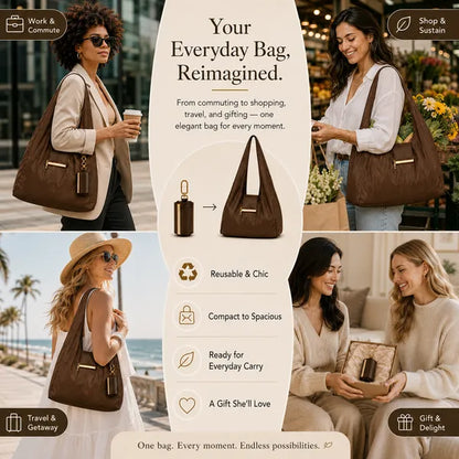 👜Foldable Bag Charm & Reusable Tote