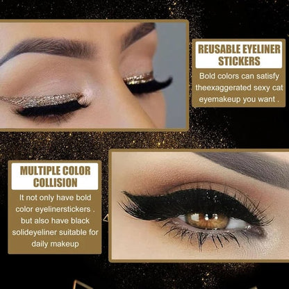 Buy 1 Get 1 Free(2 pcs)🔥2026 New Reusable Eyeliner And Eyelash Stickers