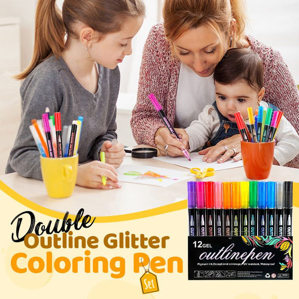 🎨Dreamy Sparkle Dual-Line Contour Pen