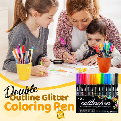 🎨Dreamy Sparkle Dual-Line Contour Pen