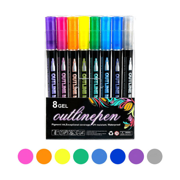 🎨Dreamy Sparkle Dual-Line Contour Pen