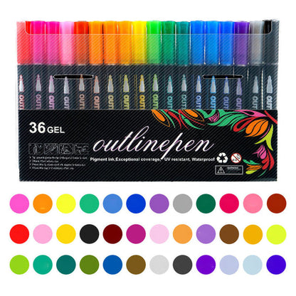 🎨Dreamy Sparkle Dual-Line Contour Pen
